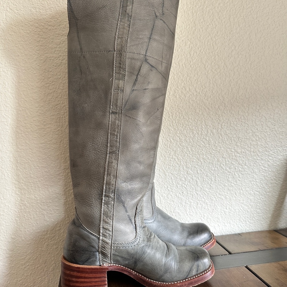 Frye Gray/blue OTK campus boots